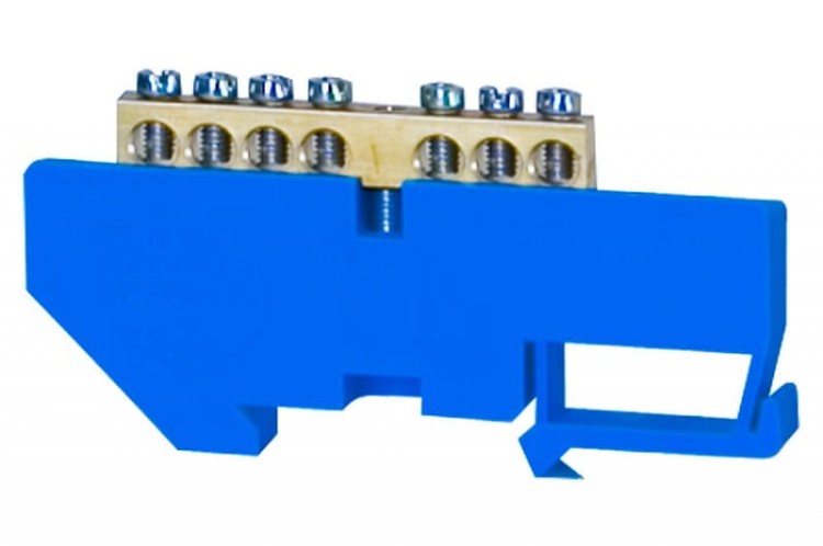 Listwa ochronna 7-modułowa 7x16mm2 wysoka podstawa - niebieska F2.0059 F-Elektro