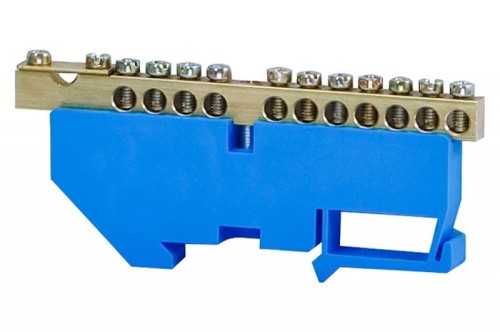 Listwa ochronna 11-modułowa 11x16mm2, 1x35mm2 wysoka podstawa - niebieska F2.0065 F-Elektro