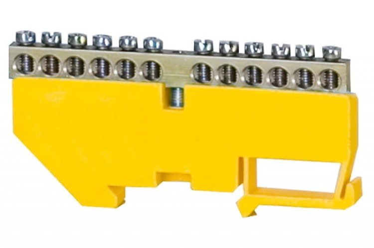Listwa ochronna 12-modułowa 12x16mm2 wysoka podstawa - żółta F2.0068 F-Elektro