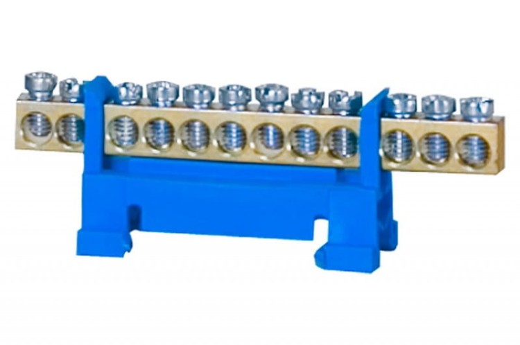 Listwa ochronna 12-modułowa 12x16mm2 niska podstawa - niebieska F2.0116 F-Elektro