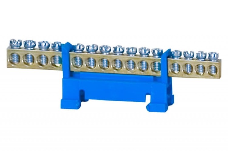 Listwa ochronna 15-modułowa 15x16mm2 niska podstawa - niebieska F2.0118 F-Elektro