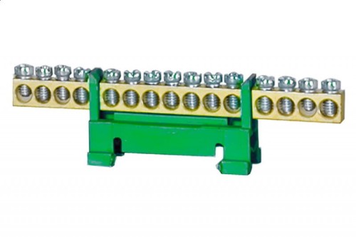 Listwa ochronna 15-modułowa 15x16mm2 niska podstawa - zielona F2.0119 F-Elektro