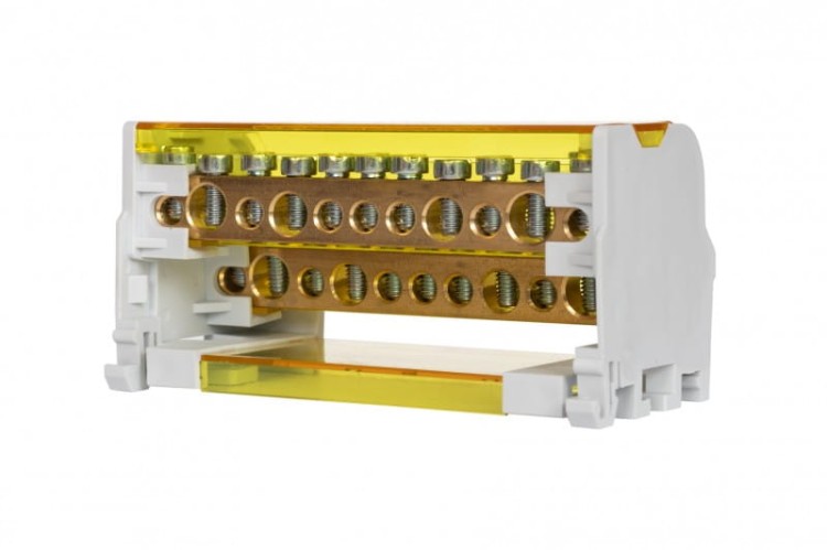 Blok rozdzielczy dwubiegunowy LBR - 211 (125A - 2x11 otworów) F2.0162 F-Elektro
