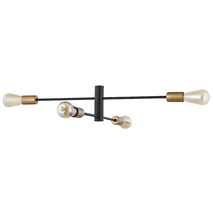 Lampa sufitowa wisząca Industrialna Loft ROTOR IV 7936 NOWODVORSKI Lighting E27 x4 nowoczesna oprawa oświetleniowa metalowa nad stół blat wyspę czarno-złota plafon Inspiracje Premium