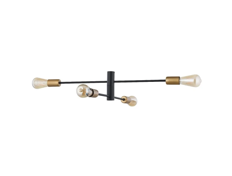 Lampa sufitowa wisząca Industrialna Loft ROTOR IV 7936 NOWODVORSKI Lighting E27 x4 nowoczesna oprawa oświetleniowa metalowa nad stół blat wyspę czarno-złota plafon Inspiracje Premium