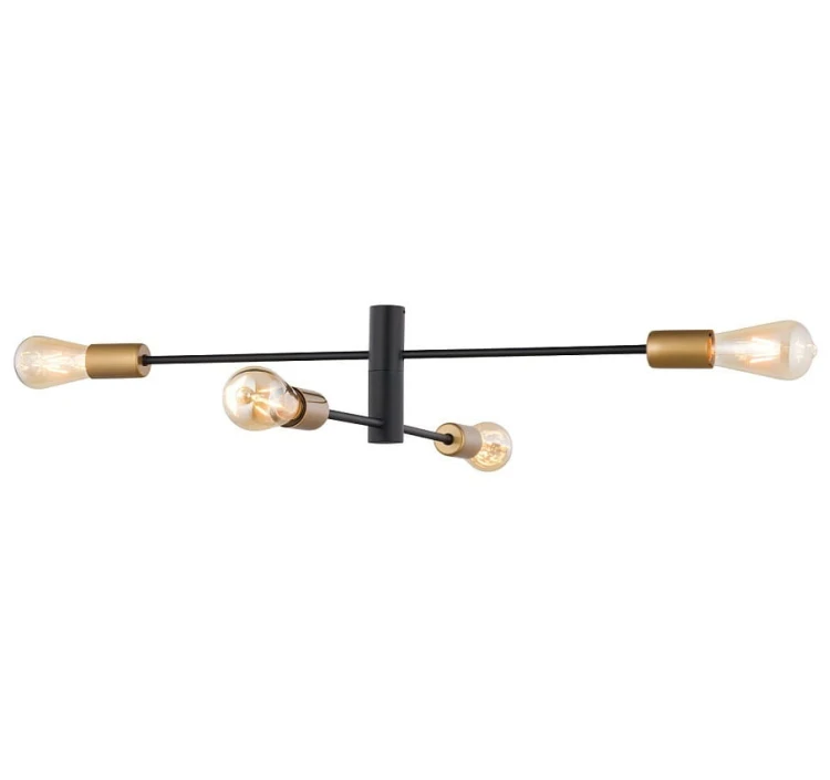 Lampa sufitowa wisząca Industrialna Loft ROTOR IV 7936 NOWODVORSKI Lighting E27 x4 nowoczesna oprawa oświetleniowa metalowa nad stół blat wyspę czarno-złota plafon Inspiracje Premium