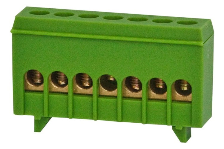 Listwa ochronna 7-modułowa 7x16mm2 zielona IP20 F2.0257 F-Elektro