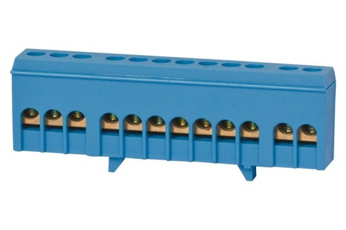 Listwa ochronna 12-modułowa 12x16mm2 niebieska IP20 F2.0258 F-Elektro