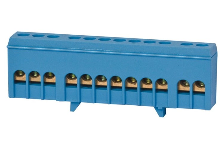 Listwa ochronna 12-modułowa 12x16mm2 niebieska IP20 F2.0258 F-Elektro