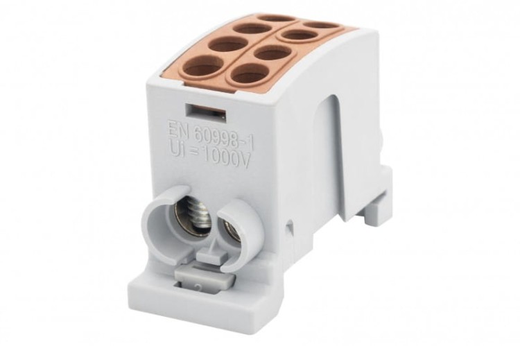 Zacisk HLK 100A-2 (1x25,1x16 / 1x25,1x16) Al/Cu  - brązowy F2.0356 F-Elektro