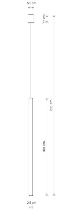 Lampa sufitowa wisząca punktowa Industrialna LASER 1000 Black I 8436 NOWODVORSKI Lighting G9 Loft nowoczesna oprawa oświetleniowa żyrandol tuba zwis Premium czarna pojedyncza