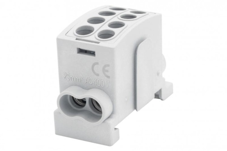 Zacisk HLK 100A-2 (1x25,1x16 / 1x25,1x16) Al/Cu  - szary F2.0357 F-Elektro