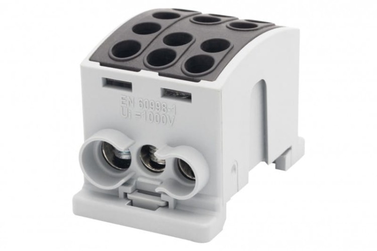 Zacisk HLK 100A-3 (1x25,2x16 / 1x25,2x16) Al/Cu  - czarny F2.0360 F-Elektro