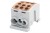 Zacisk HLK 100A-3 (1x25,2x16 / 1x25,2x16) Al/Cu  - brązowy F2.0361 F-Elektro