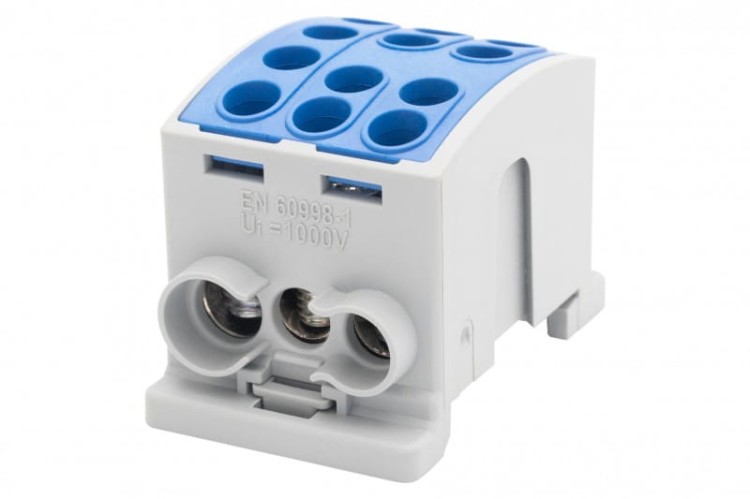 Zacisk HLK 100A-3 (1x25,2x16 / 1x25,2x16) Al/Cu  - niebieski F2.0363 F-Elektro