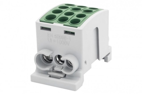 Zacisk HLK 100A-3 (1x25,2x16 / 1x25,2x16) Al/Cu  - zielony F2.0364 F-Elektro