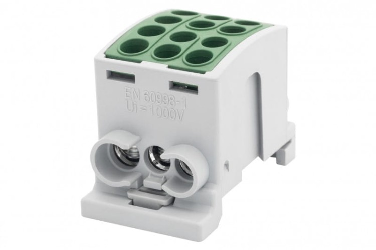 Zacisk HLK 100A-3 (1x25,2x16 / 1x25,2x16) Al/Cu  - zielony F2.0364 F-Elektro