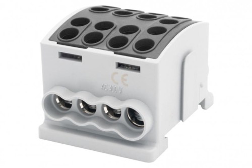 Zacisk HLK 100A-4 (1x25,3x16 / 1x25,3x16) Al/Cu  - czarny F2.0365 F-Elektro