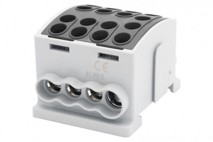 Zacisk HLK 100A-4 (1x25,3x16 / 1x25,3x16) Al/Cu  - czarny F2.0365 F-Elektro