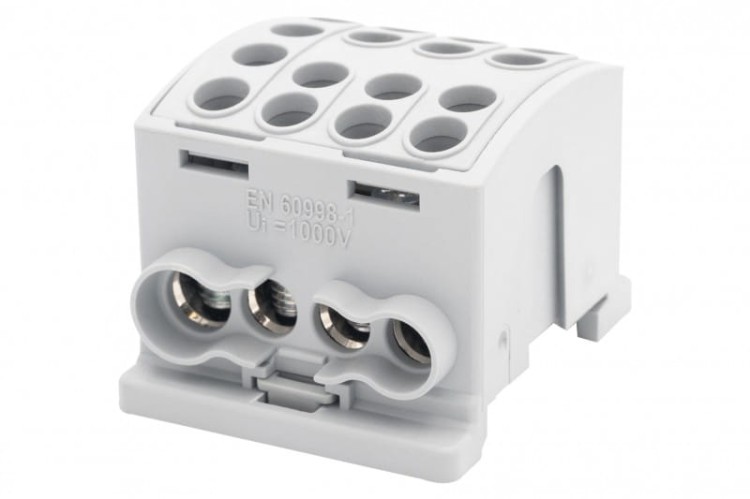 Zacisk HLK 100A-4 (1x25,3x16 / 1x25,3x16) Al/Cu  - szary F2.0367 F-Elektro