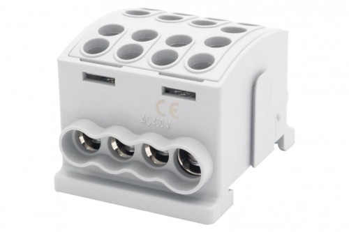 Zacisk HLK 100A-4 (1x25,3x16 / 1x25,3x16) Al/Cu  - szary F2.0367 F-Elektro