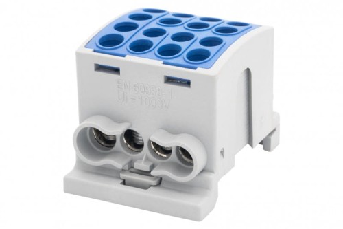 Zacisk HLK 100A-4 (1x25,3x16 / 1x25,3x16) Al/Cu  - niebieski F2.0368 F-Elektro