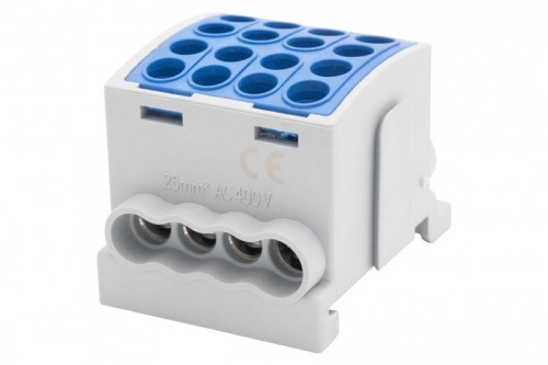 Zacisk HLK 100A-4 (1x25,3x16 / 1x25,3x16) Al/Cu  - niebieski F2.0368 F-Elektro