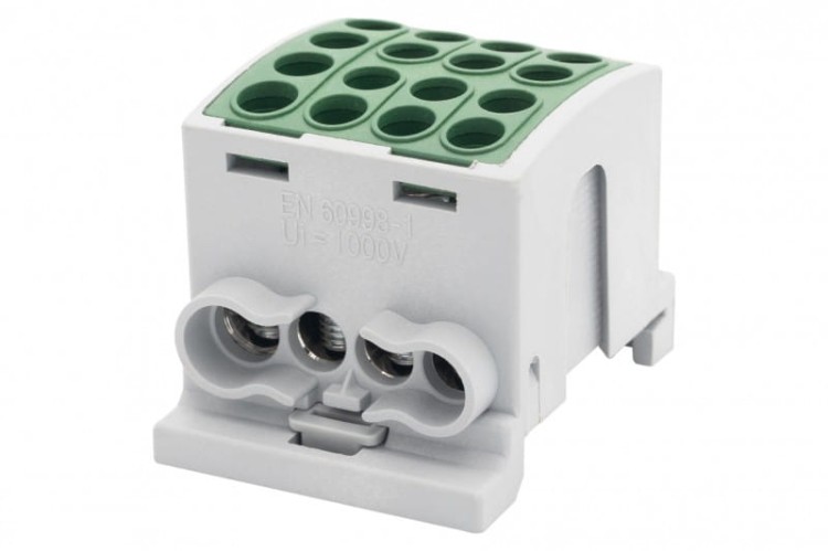 Zacisk HLK 100A-4 (1x25,3x16 / 1x25,3x16) Al/Cu  - zielony F2.0369 F-Elektro