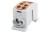 Zacisk HLK 125A-2 (1x35,1x25 / 1x35,1x25) Al/Cu  - brązowy F2.0371 F-Elektro