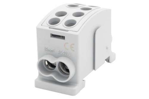 Zacisk HLK 125A-2 (1x35,1x25 / 1x35,1x25) Al/Cu  - szary F2.0372 F-Elektro