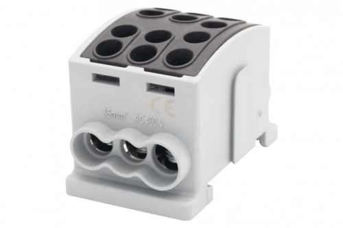 Zacisk HLK 125A-3 (1x35,2x25 / 1x35,2x25) Al/Cu  - czarny F2.0375 F-Elektro