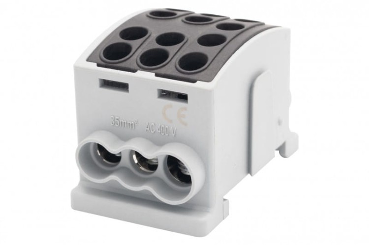 Zacisk HLK 125A-3 (1x35,2x25 / 1x35,2x25) Al/Cu  - czarny F2.0375 F-Elektro