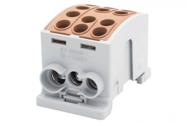 Zacisk HLK 125A-3 (1x35,2x25 / 1x35,2x25) Al/Cu  - brązowy F2.0376 F-Elektro