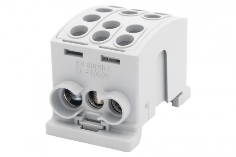 Zacisk HLK 125A-3 (1x35,2x25 / 1x35,2x25) Al/Cu  - szary F2.0377 F-Elektro