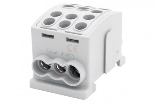Zacisk HLK 125A-3 (1x35,2x25 / 1x35,2x25) Al/Cu  - szary F2.0377 F-Elektro