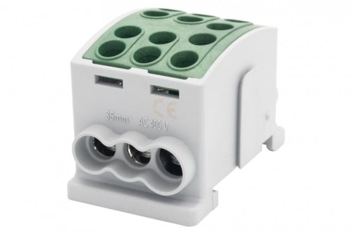 Zacisk HLK 125A-3 (1x35,2x25 / 1x35,2x25) Al/Cu  - zielony F2.0379 F-Elektro