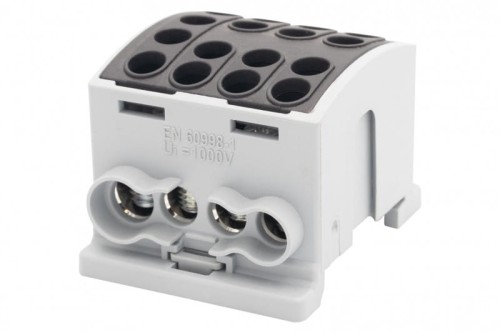Zacisk HLK 125A-4 (1x35,3x25 / 1x35,3x25) Al/Cu  - czarny F2.0380 F-Elektro