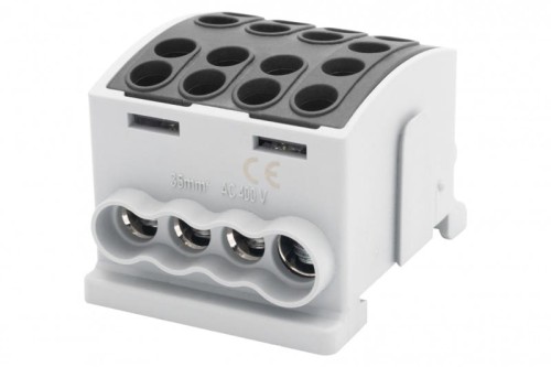 Zacisk HLK 125A-4 (1x35,3x25 / 1x35,3x25) Al/Cu  - czarny F2.0380 F-Elektro