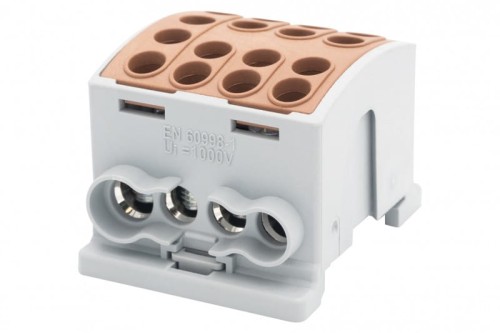 Zacisk HLK 125A-4 (1x35,3x25 / 1x35,3x25) Al/Cu  - brązowy F2.0381 F-Elektro