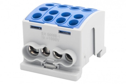 Zacisk HLK 125A-4 (1x35,3x25 / 1x35,3x25) Al/Cu  - niebieski F2.0383 F-Elektro