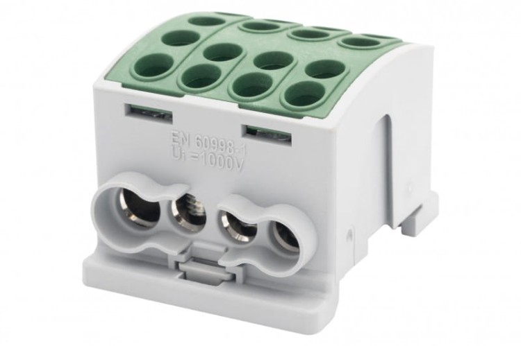 Zacisk HLK 125A-4 (1x35,3x25 / 1x35,3x25) Al/Cu  - zielony F2.0384 F-Elektro
