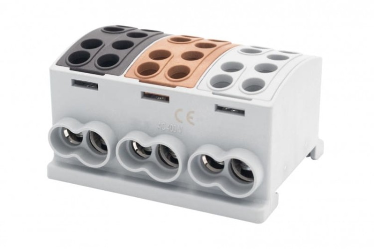 Zacisk HLK 3x100A-2 (1x25,1x16 / 1x25,1x16) /3L/ Al/Cu  F2.0385 F-Elektro