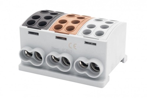 Zacisk HLK 3x125A-2 (1x35,1x25 / 1x35,1x25) /3L/ Al/Cu  F2.0386 F-Elektro