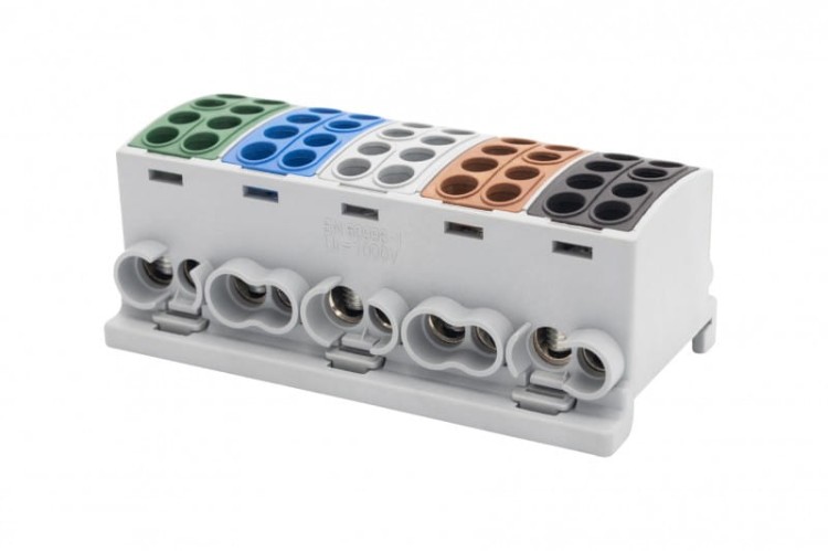 Zacisk HLK 5x100A-2 (1x25,1x16/1x25,1x16) /3L+N+PE/ Al/Cu  F2.0387 F-Elektro