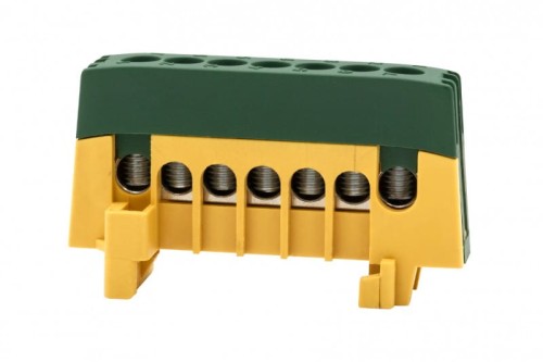 Listwa ochronna ZPI 7-modułowa (7x16mm2) IP20 AL/CU - żółto/zielona F2.0390 F-Elektro