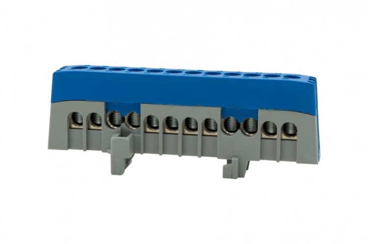 Listwa ochronna ZPI 12-modułowa (12x16mm2) IP20 AL/CU - niebieska F2.0391 F-Elektro