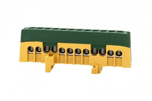 Listwa ochronna ZPI 12-modułowa (12x16mm2) IP20 AL/CU - żółto/zielona  F2.0392 F-Elektro