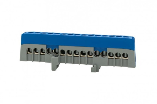 Listwa ochronna ZPI 15-modułowa (15x16mm2) IP20 AL/CU - niebieska F2.0393 F-Elektro