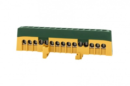 Listwa ochronna ZPI 15-modułowa (15x16mm2) IP20 AL/CU - żółto/zielona  F2.0394 F-Elektro