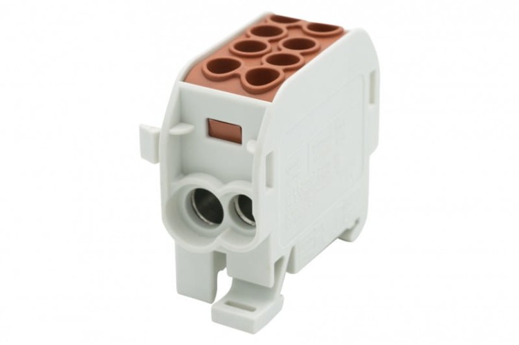 Zacisk HLS 125A-2 (1x35,1x25 / 1x35,1x25) - brązowy F2.0524 F-Elektro
